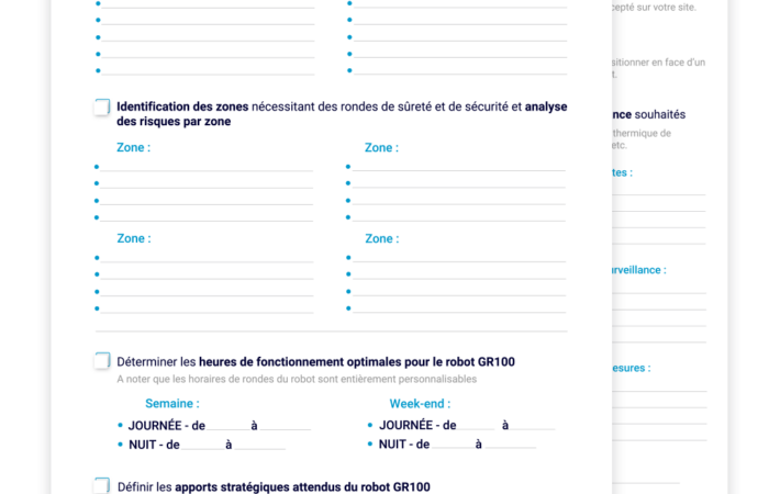 Checklist 5 prérequis pour intégrer le robot GR100