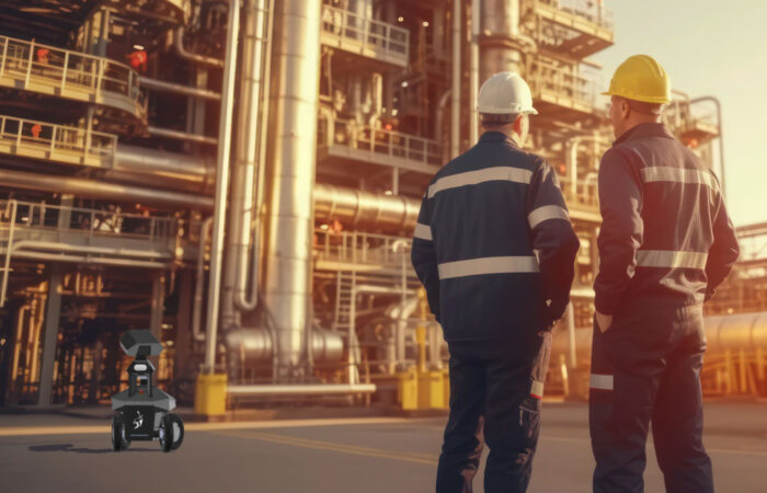 Robot de surveillance site industriel oil and gas