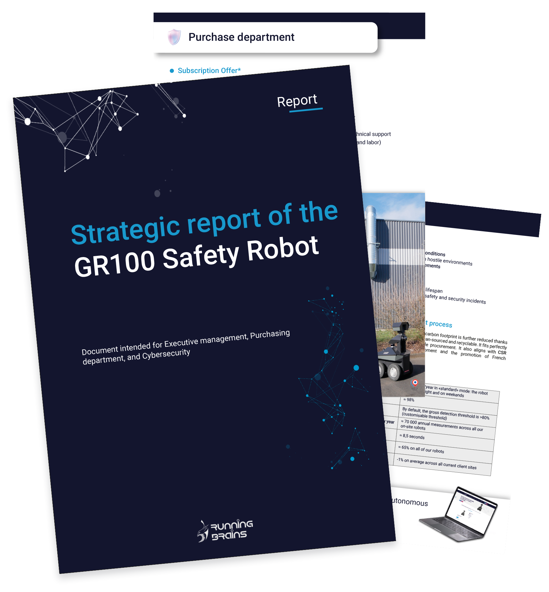 Strategic report of the GR100 safety robot