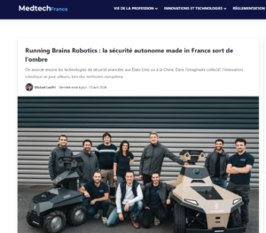 MedTech France consacre un article à notre vision de la sécurité autonome